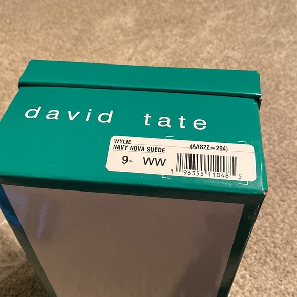 NWT David Tate Navy Blue Slingback Heels (Double Wide) - Picture 6 of 6